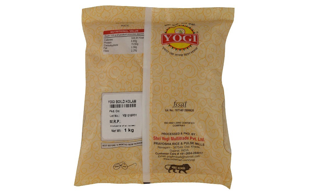 Yogi Boiled Kolam Rice   Pack  1 kilogram